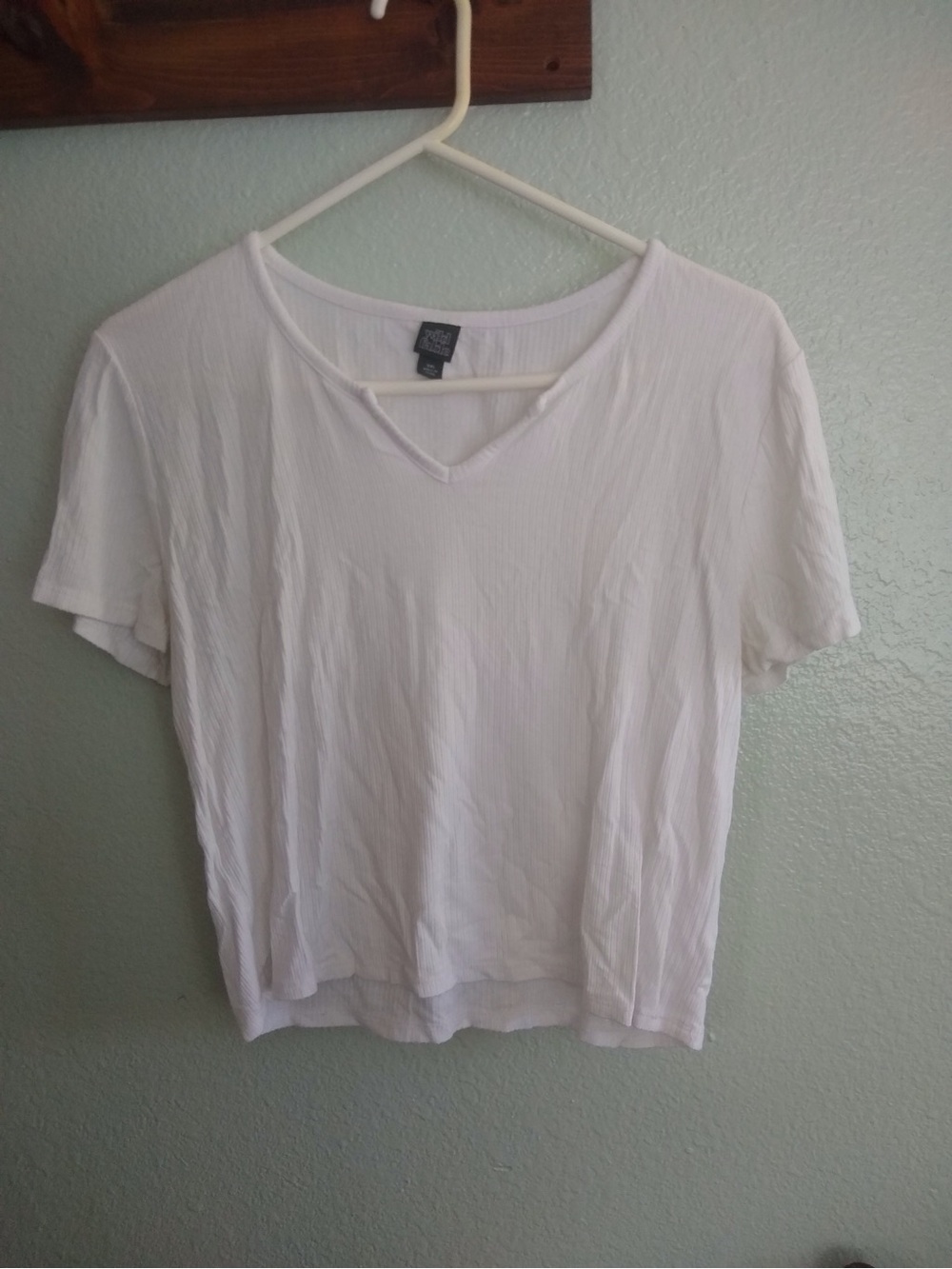 Wild Fable White Ribbed Baby Tee